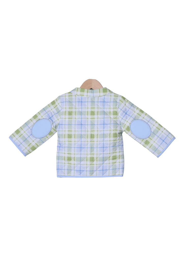 TSF x Shelby Back Blue and Green Plaid Jacket - Image 4