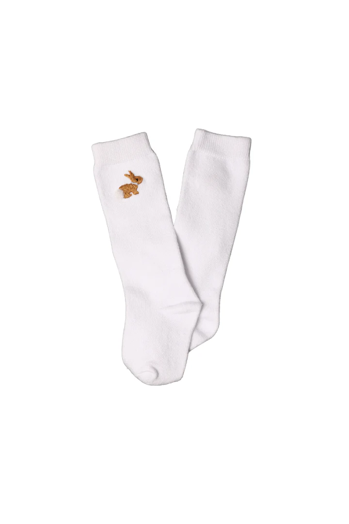 Embroidered Bunny Socks