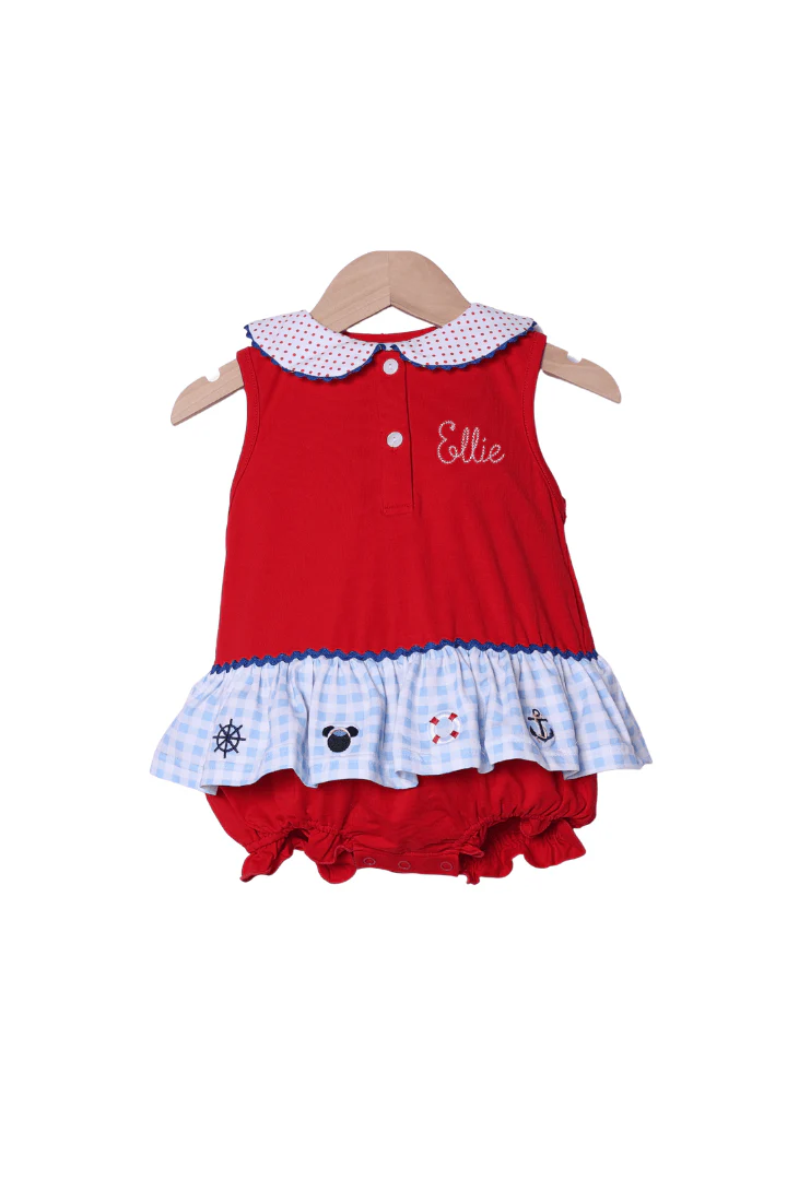 Embroidered Mouse Sail Away Cruise Skirted Bubble