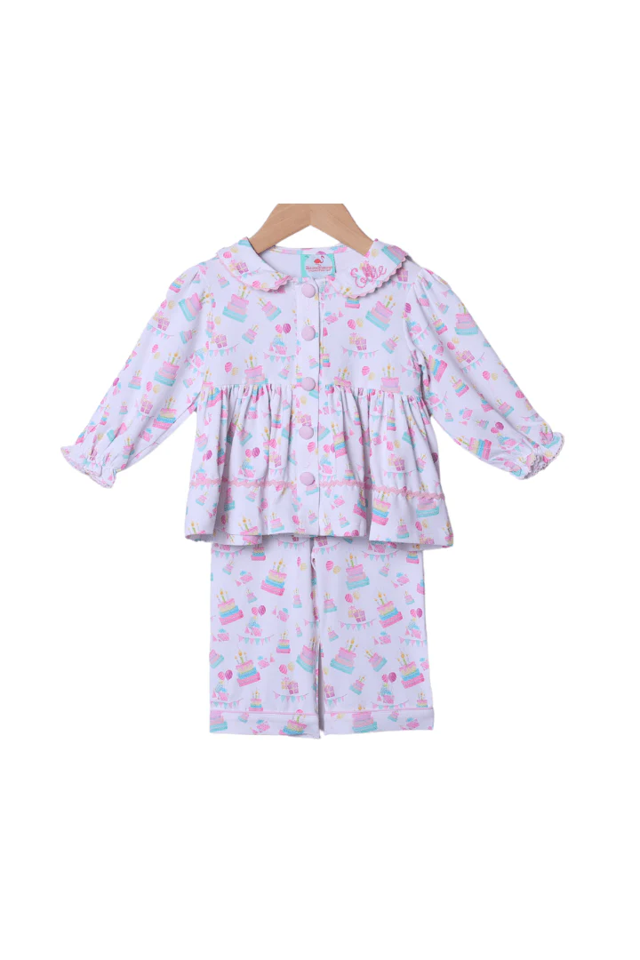 Birthday Party Button Swing Lounge Set-Long Sleeve