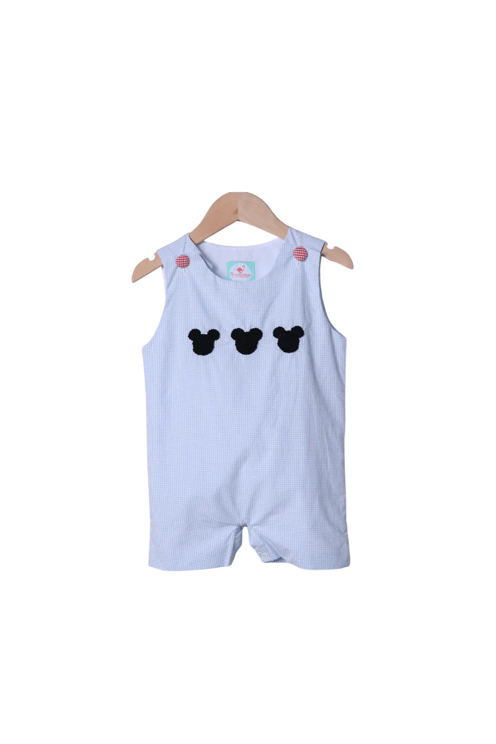 French Knot Mouse Blue Gingham Jon