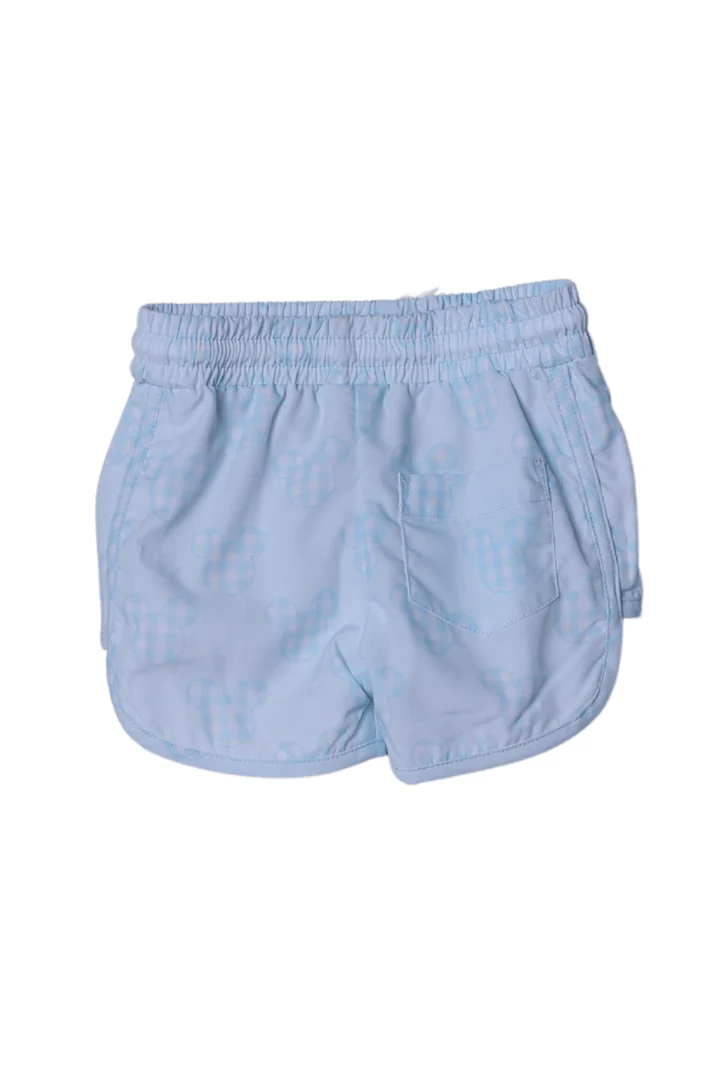 Watercolor Mouse Blue Swim Trunks and Rash Guard - Image 2