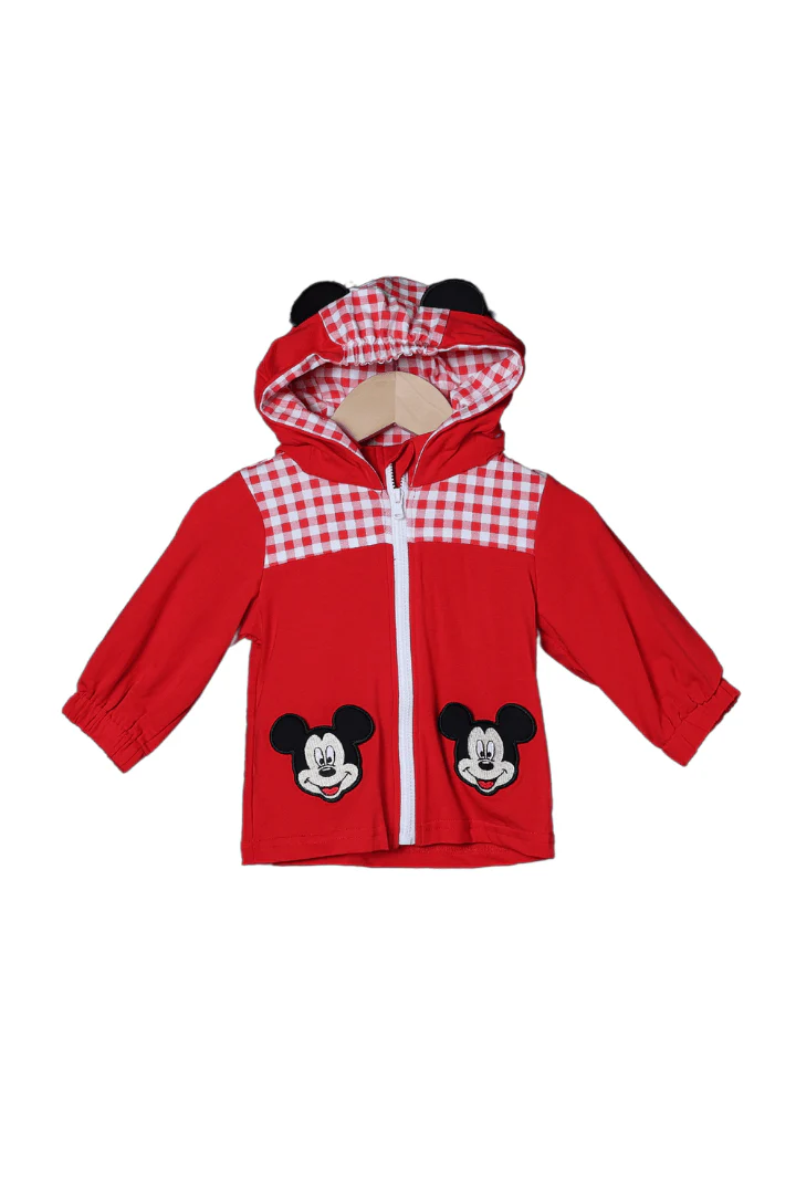 Mouse Red Gingham Lightweight Jacket