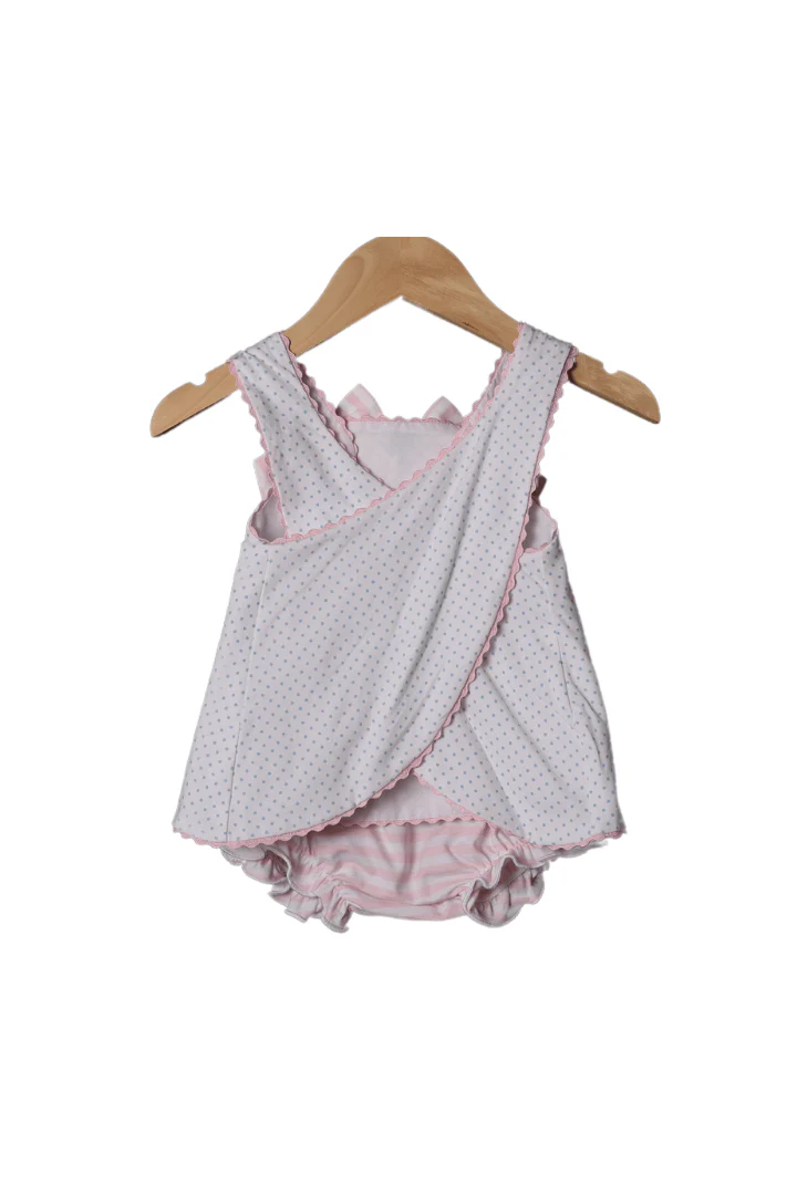Pink Mouse Applique Bow Bloomer Set - Image 2