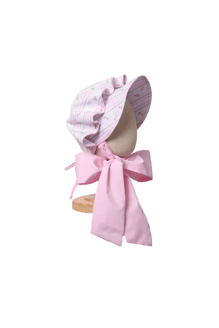 Pink Rose Trellis Bonnet - Image 2