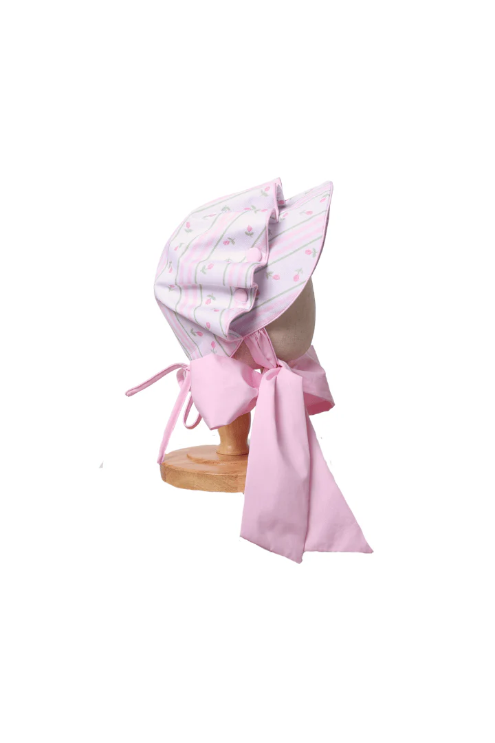 Pink Rose Trellis Bonnet - Image 3