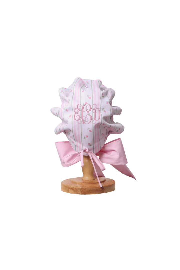 Pink Rose Trellis Bonnet - Image 4