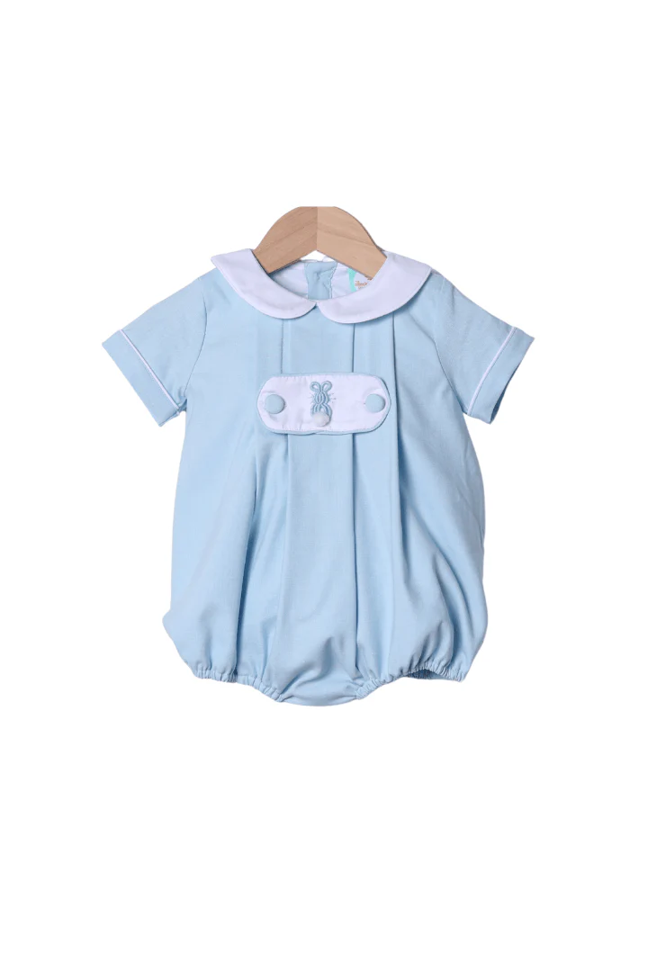 2 Tab Bullion Bunny Blue Linen Bubble