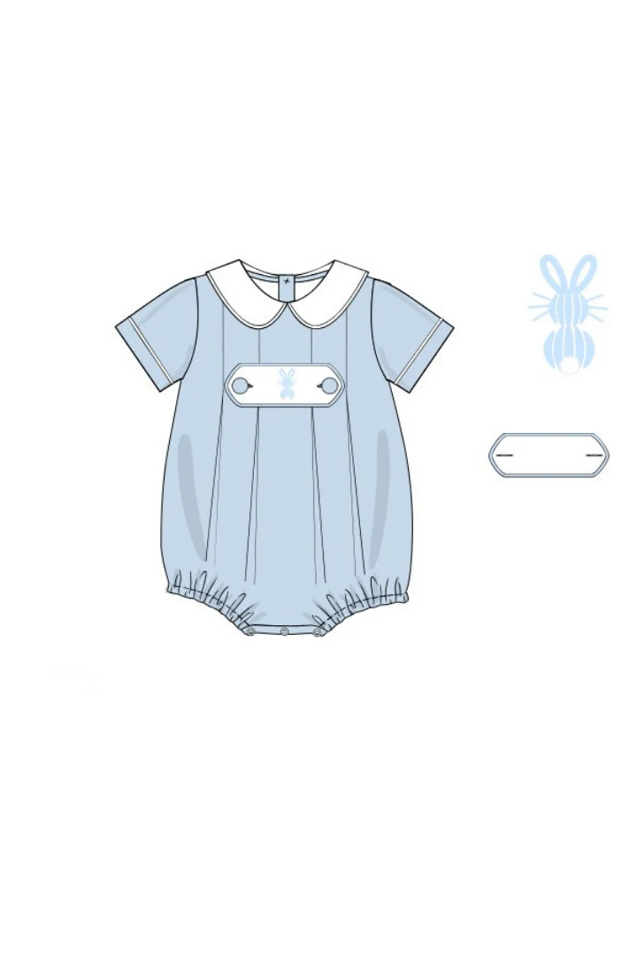 2 Tab Bullion Bunny Blue Linen Bubble - Image 5