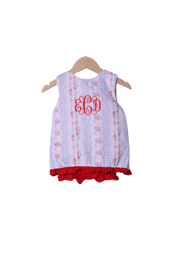 All American Girl Red and Blue Skirted Bubble