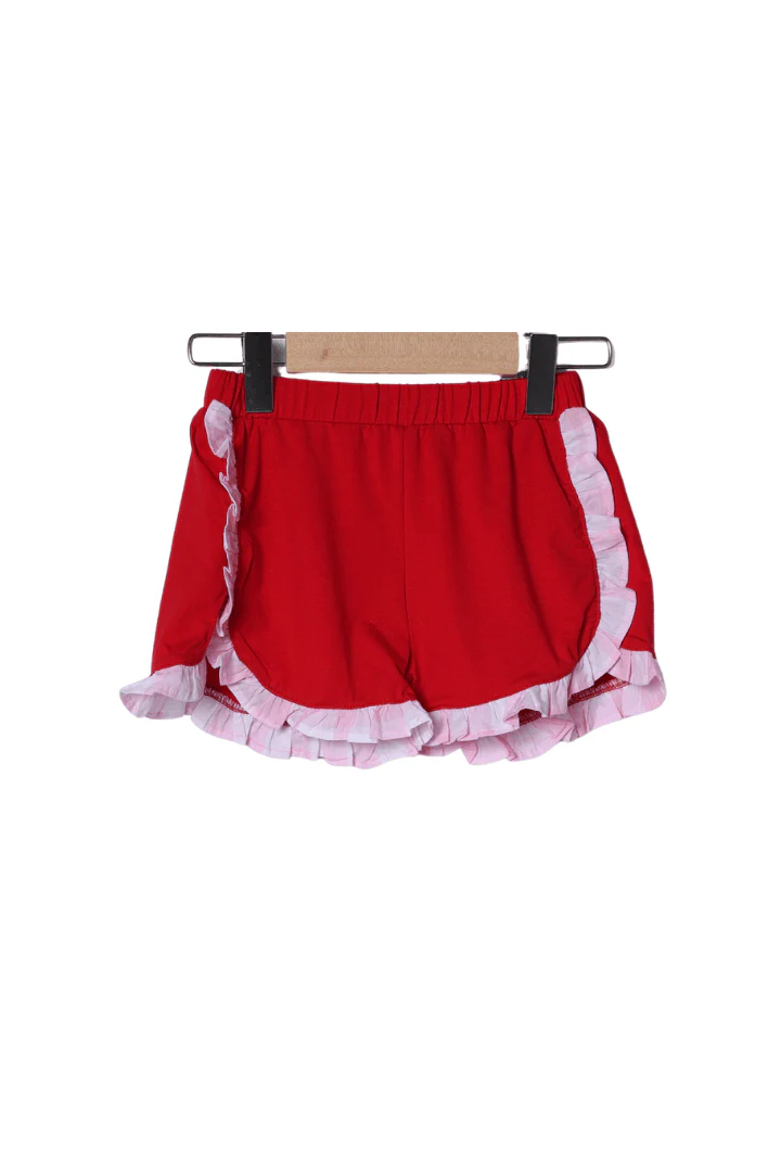 Applique ABC Pink Buffalo Check Short Set - Image 2