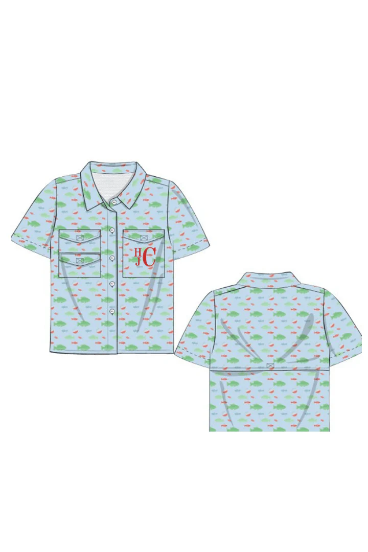 Applique Fishing Bobber Fishing Shirt - Image 3