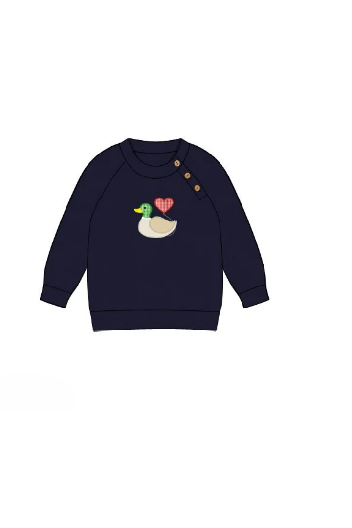 Applique Mallard Heart Pullover - Image 3