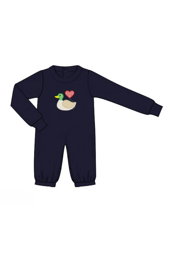 Applique Mallard Heart Romper - Image 3