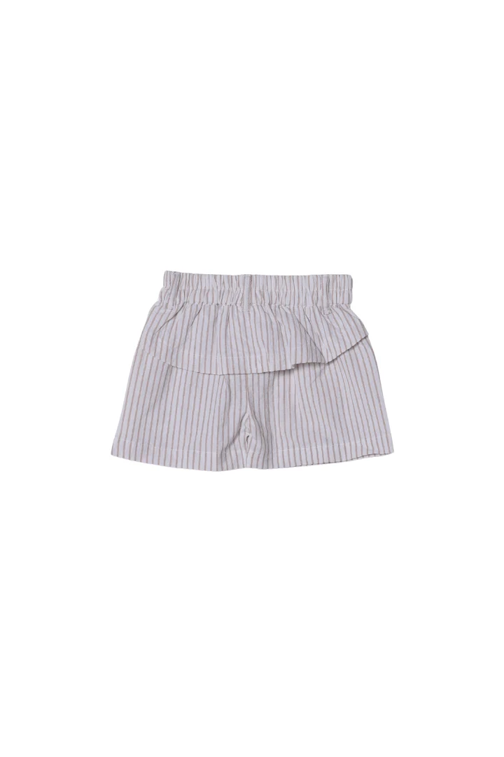 Applique Sea Shell Khaki Pinstripe Short Set - Image 3