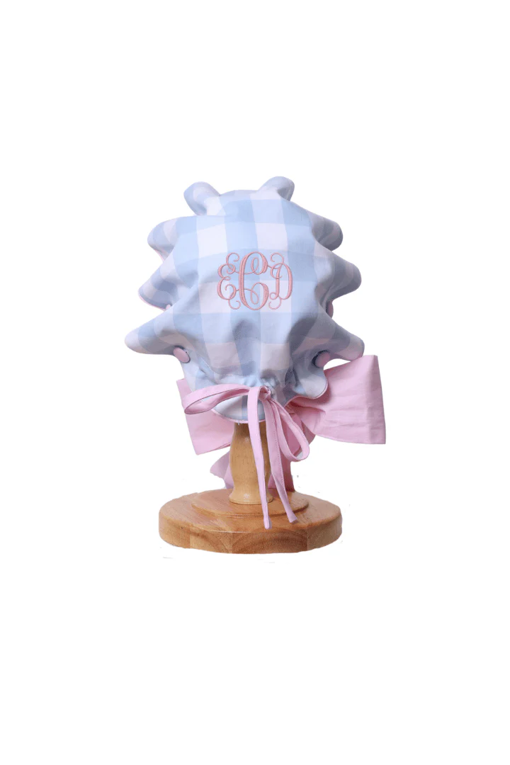 Blue and Pink Buffalo Check Bonnet - Image 4