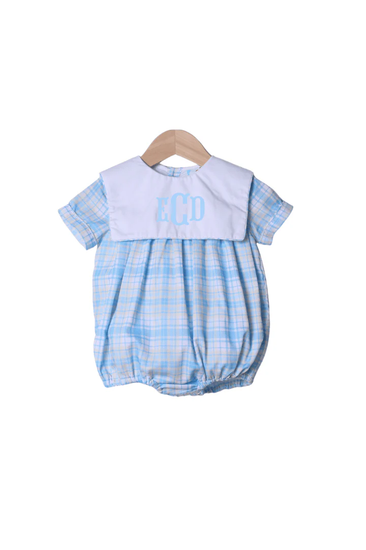 Blue, Green and Yellow Plaid Bib Bubble