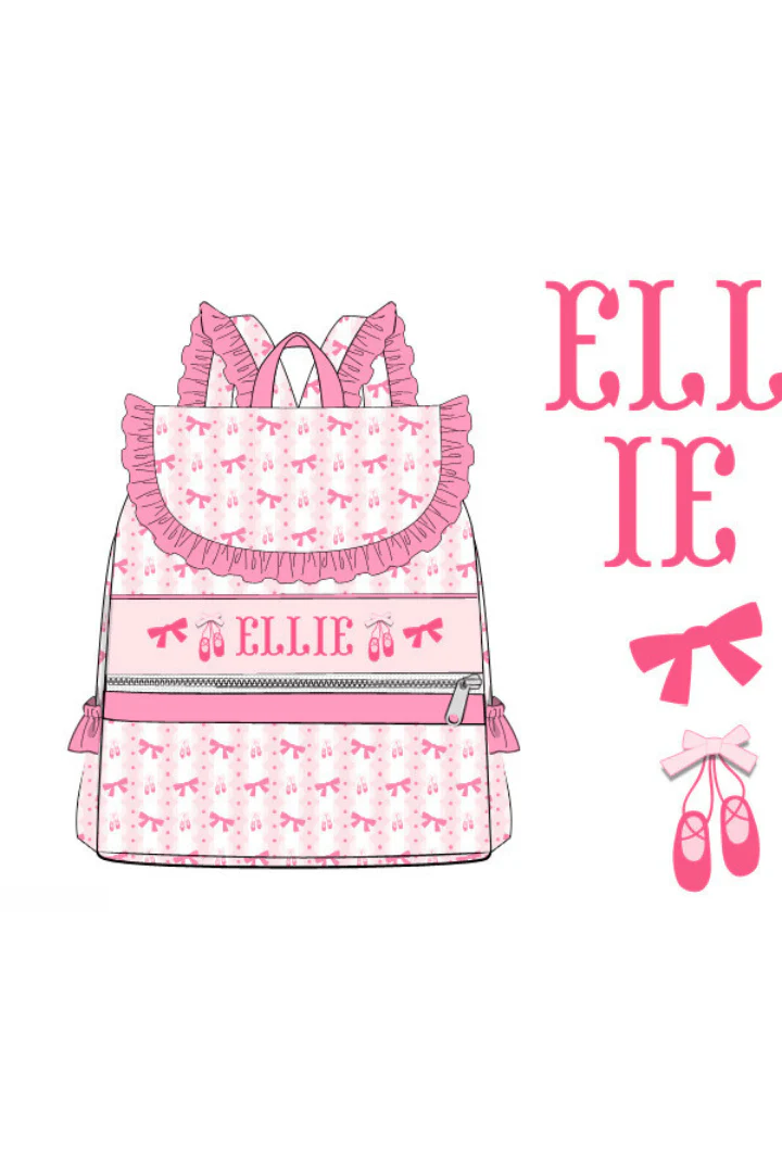 Pre-Order Custom Name Smocked Ballerina Backpack