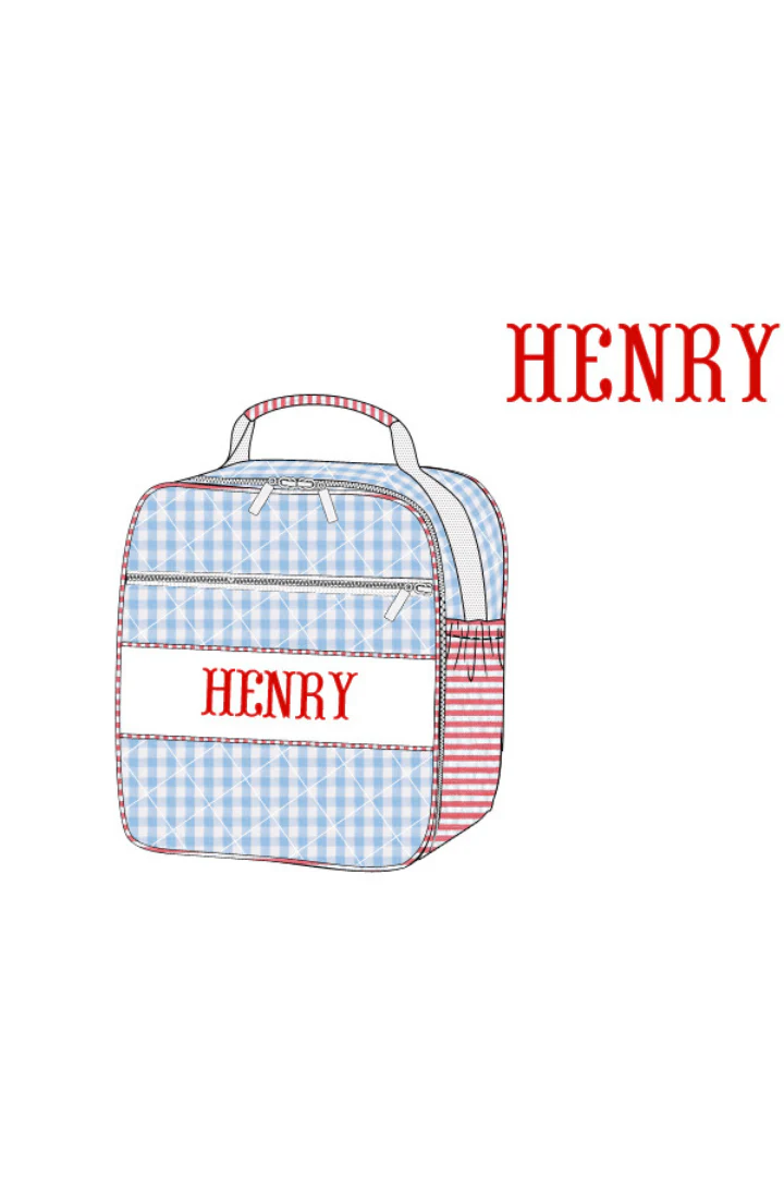 Pre-Order Custom Name Blue Seersucker Gingham - Image 5