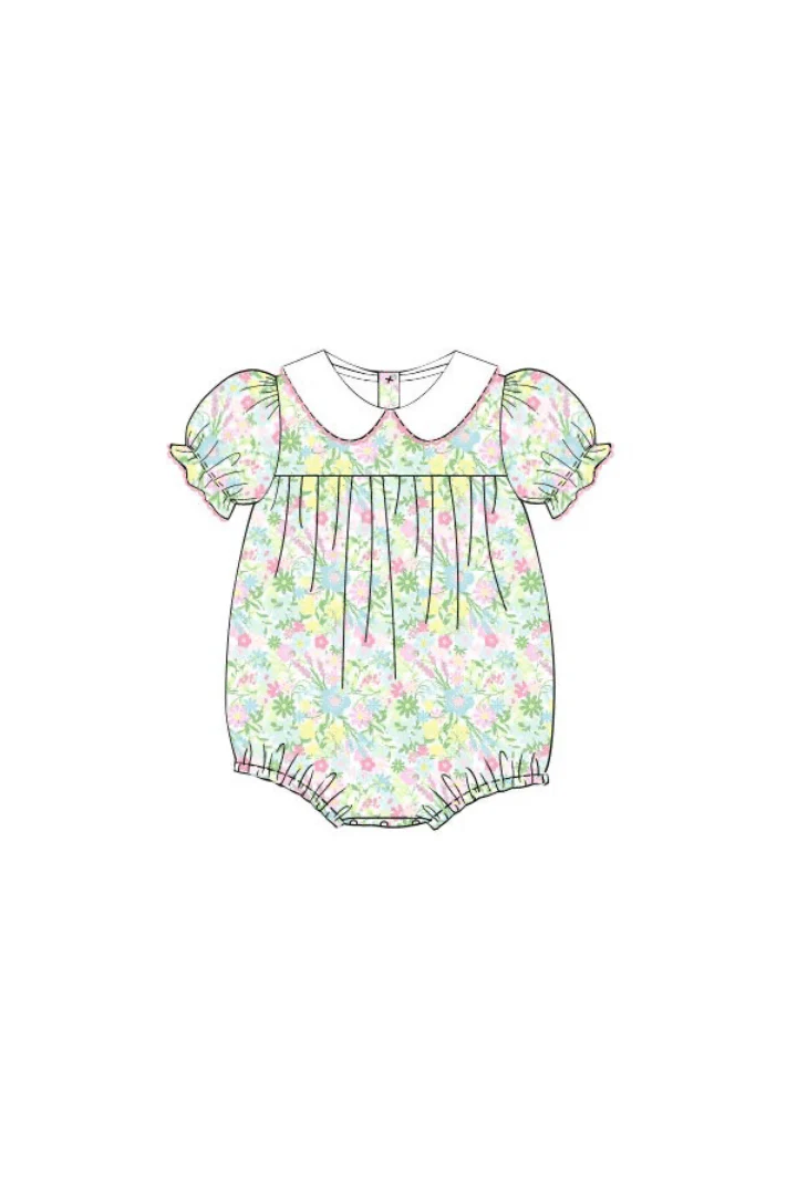 Pre-Order Custom Name Ellie Floral Knit Bubble