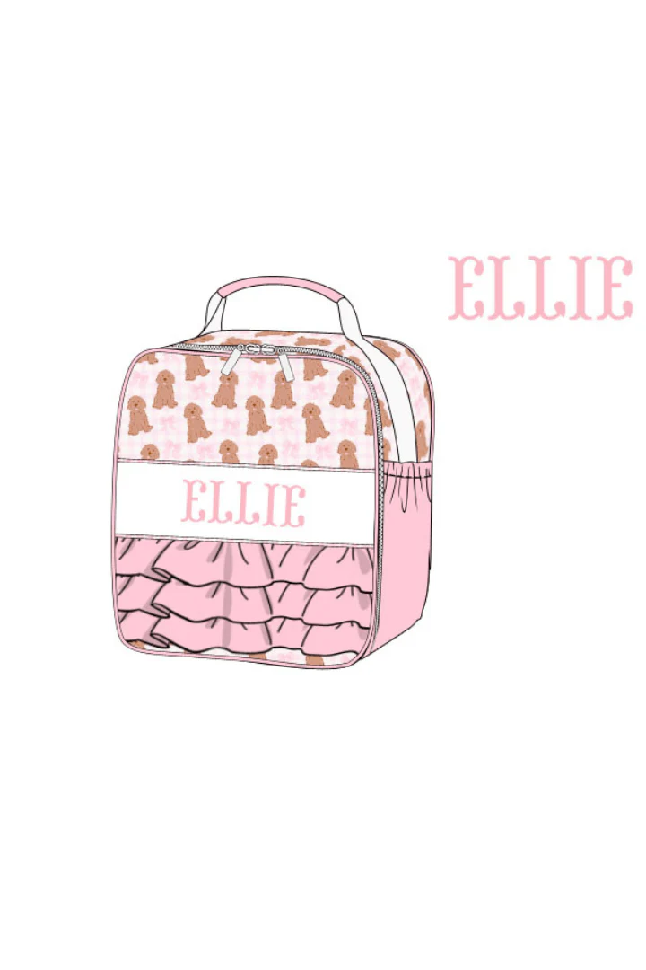 Pre-Order Custom Name Pink Golden Doodle Luggage - Image 7