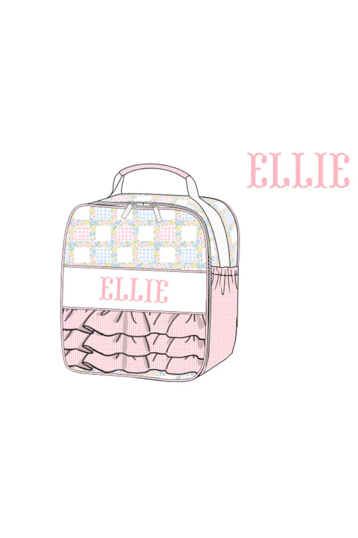 Pre-Order Custom Name Pastel Patchwork Luggage - Image 6