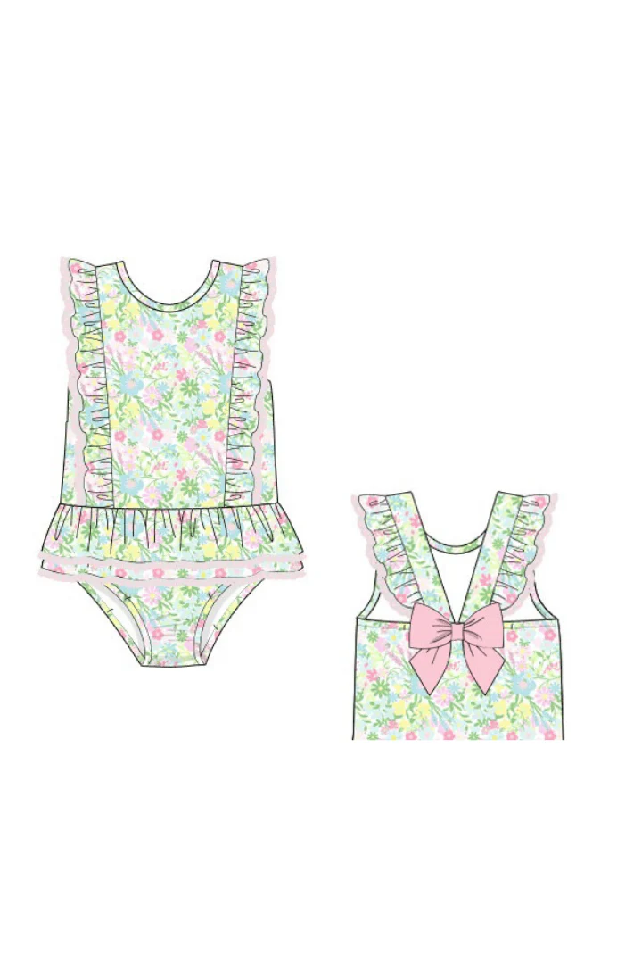 Ellie Floral Ruffle Swimsuit - Image 3