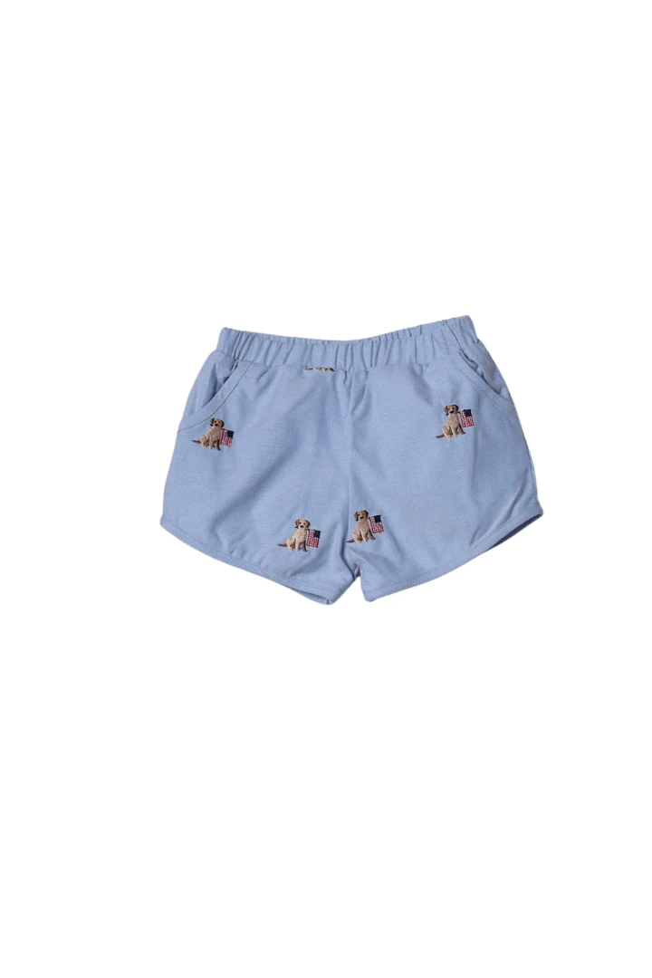 Embroidered American Pup Polo Short Set - Image 2