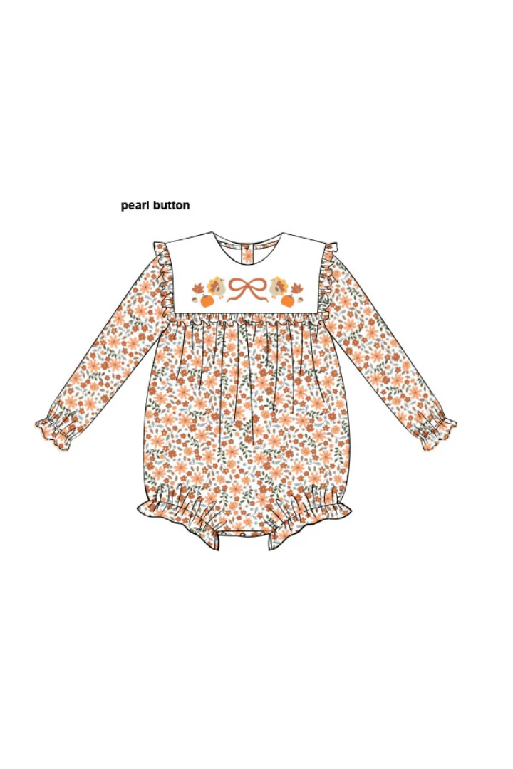Pre-Order Embroidered Harvest Floral Bubble