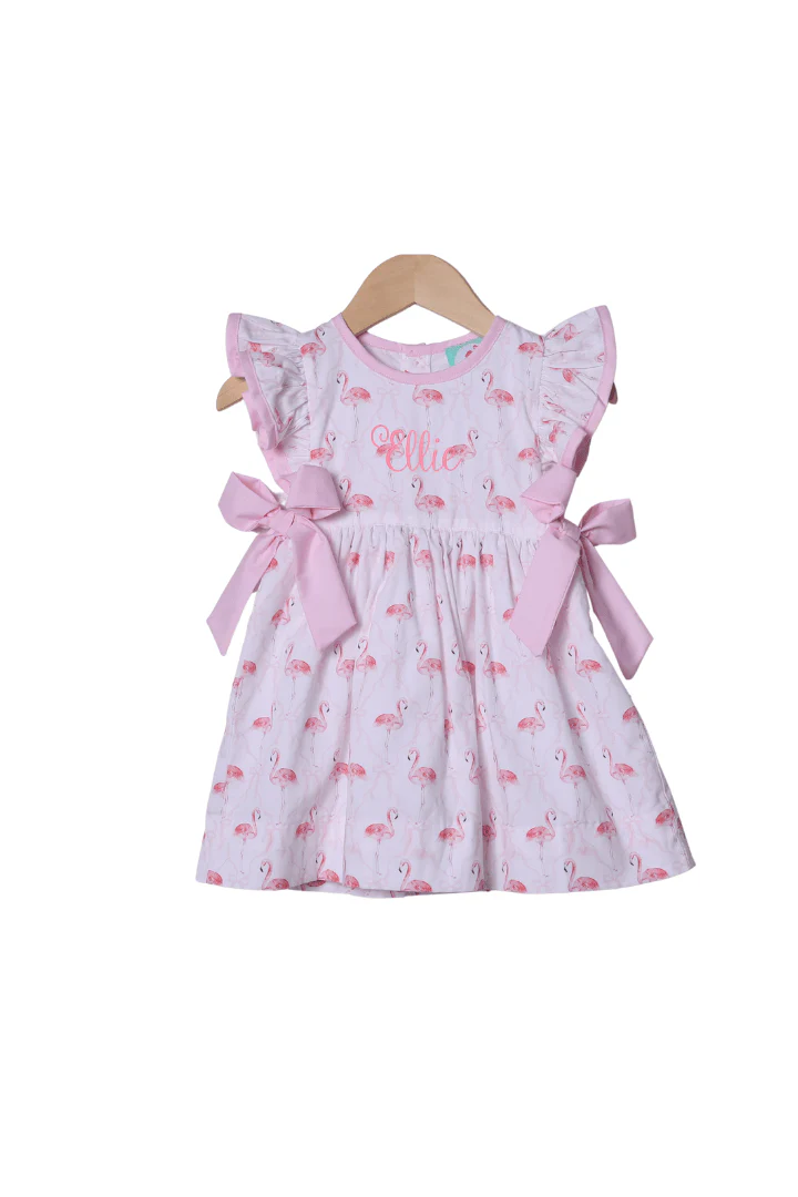Fancy Flamingo Ruffle Dress