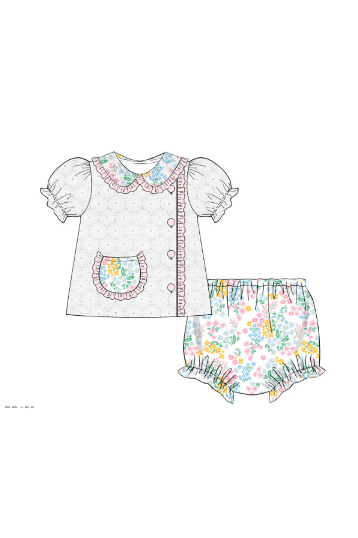 Floral and Lace Bloomer Set - Image 2