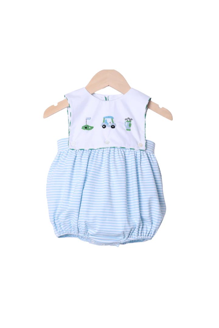 French Knot Blue Stipe Golf Bubble