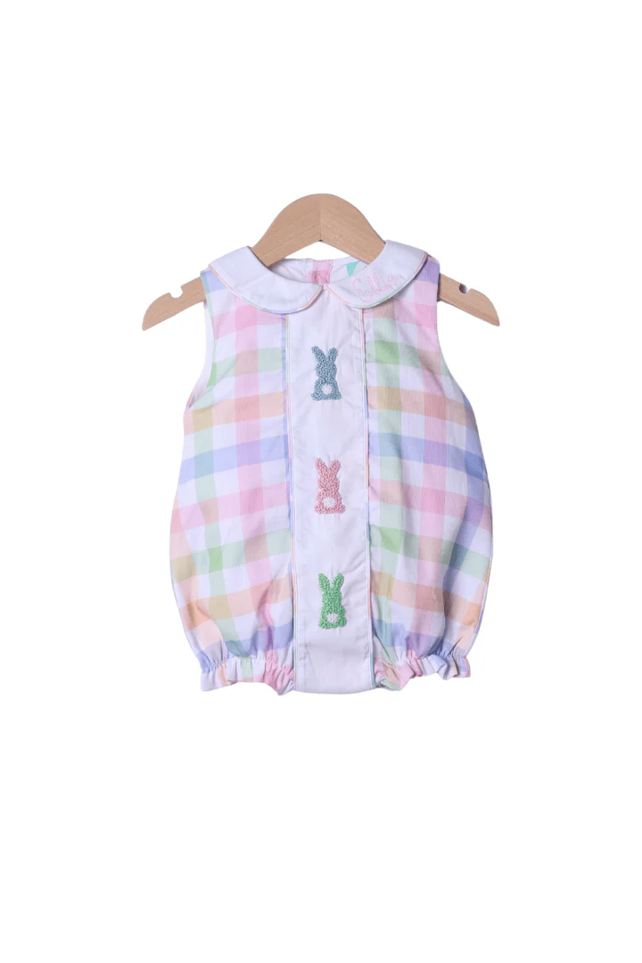 French Knot Pastel Peeps Buffalo Check Bubble