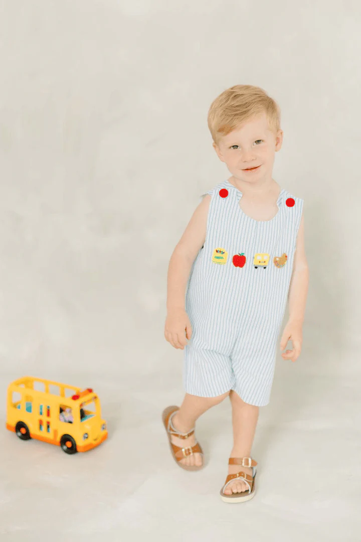 French Knot School Supplies Blue Pinstripe Jon Jon