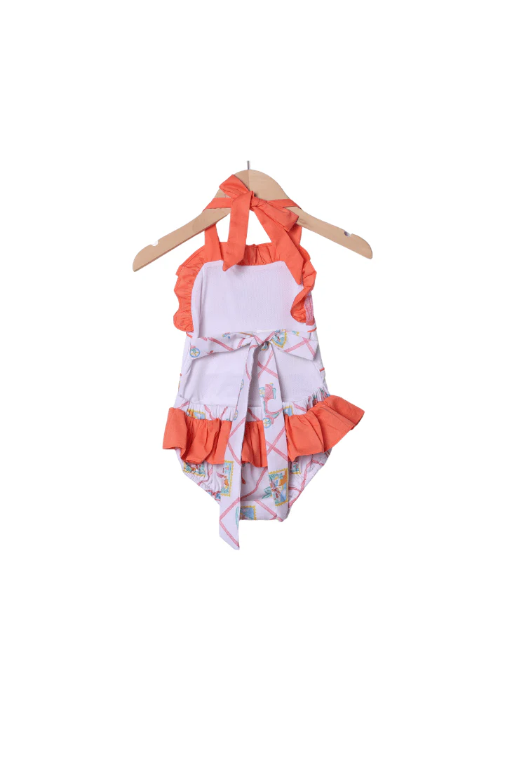 Hand Embroidered Seaside Charm Smocked Swimsuit - Image 2