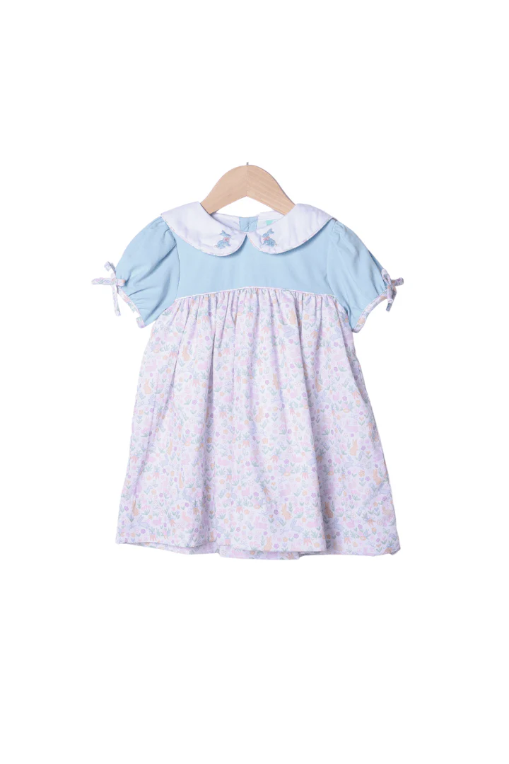 Hand Embroidered Sweet Bunny Pearl Dress