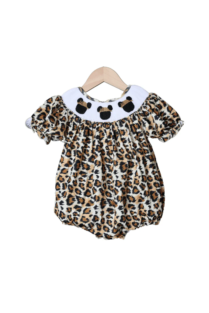 Smocked Leopard Safari Mouse Bubble