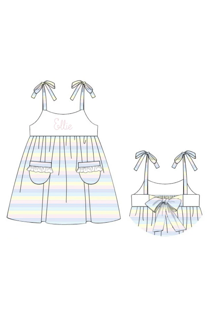 Pastel Stripes Sun Dress - Image 3