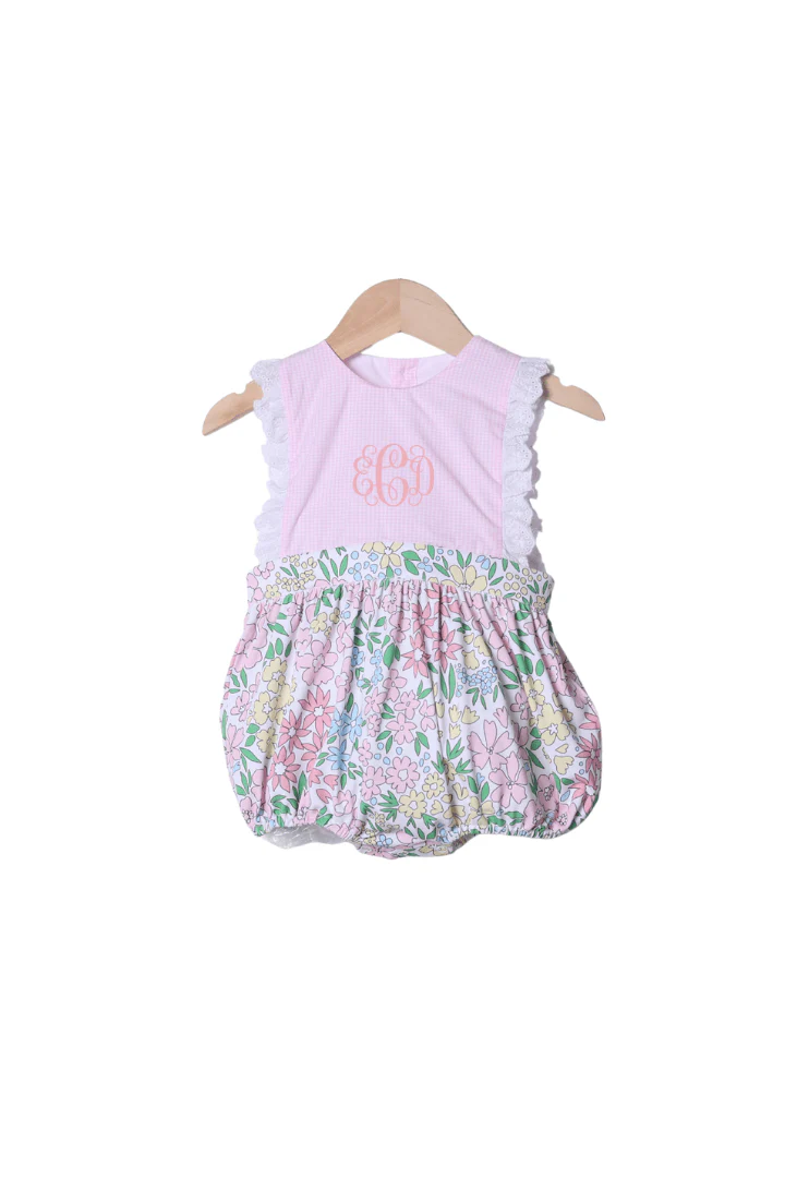 Pink Floral/Gingahm Bubble