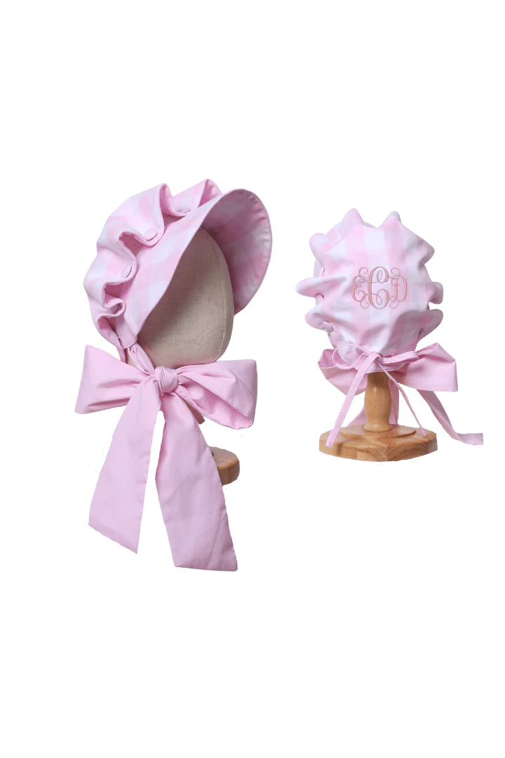 Pink Buffalo Check Bonnet