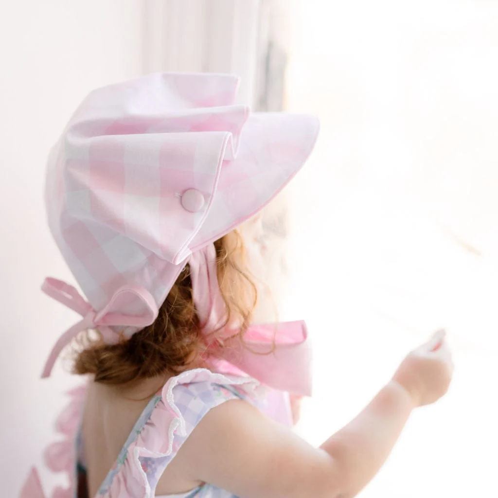 Pink Buffalo Check Bonnet - Image 2