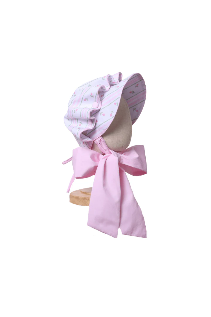 Pink Rose Trellis Bonnet - Image 2