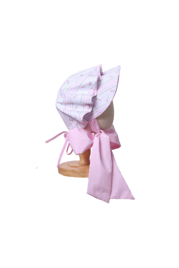 Pink Rose Trellis Bonnet - Image 3