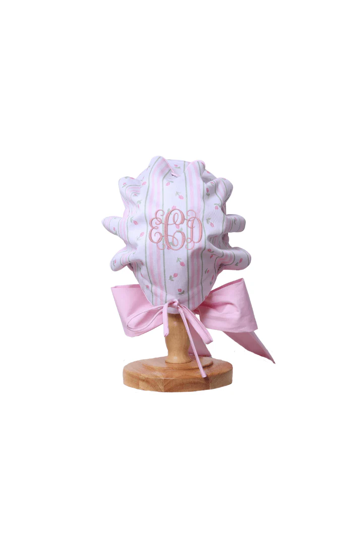 Pink Rose Trellis Bonnet - Image 4