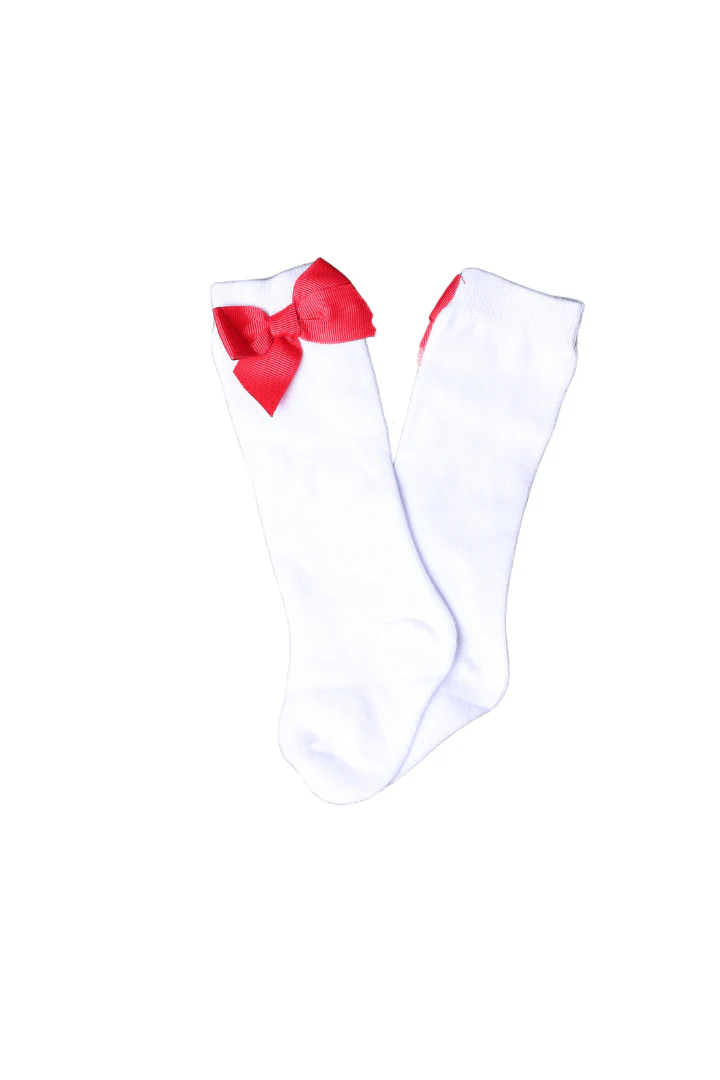 Red Bow Knee Socks