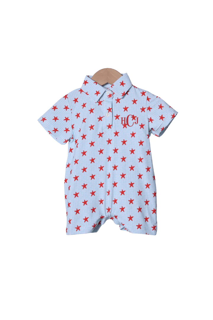 Red Star Polo Romper