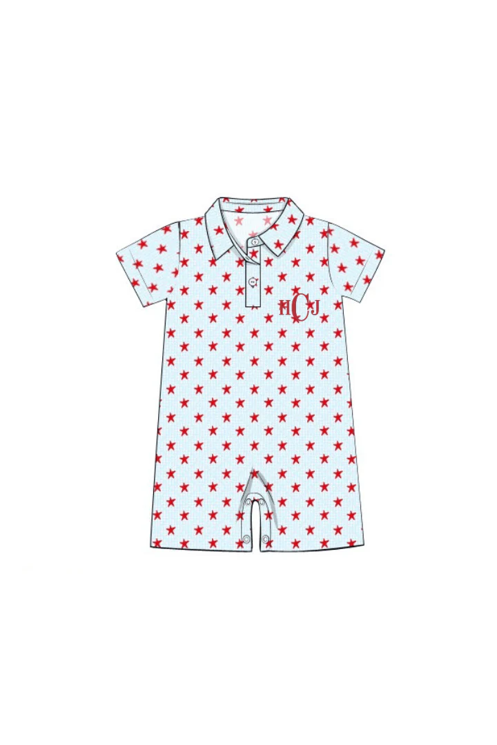 Red Star Polo Romper - Image 2