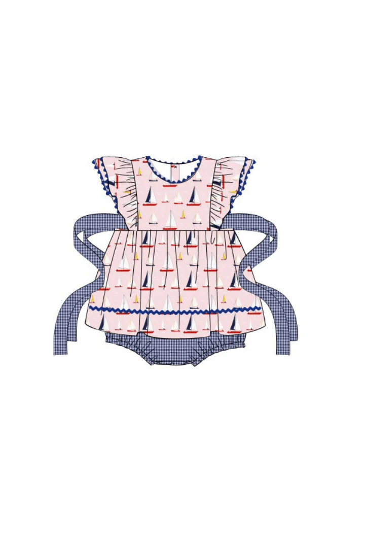 Sail Away Pink and Blue Skirted Bubble - Image 2