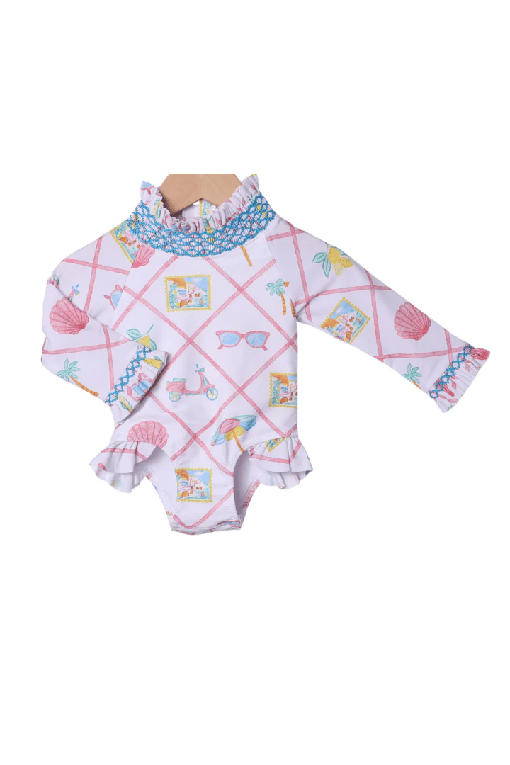 Seaside Charm Smocked Swimsuit