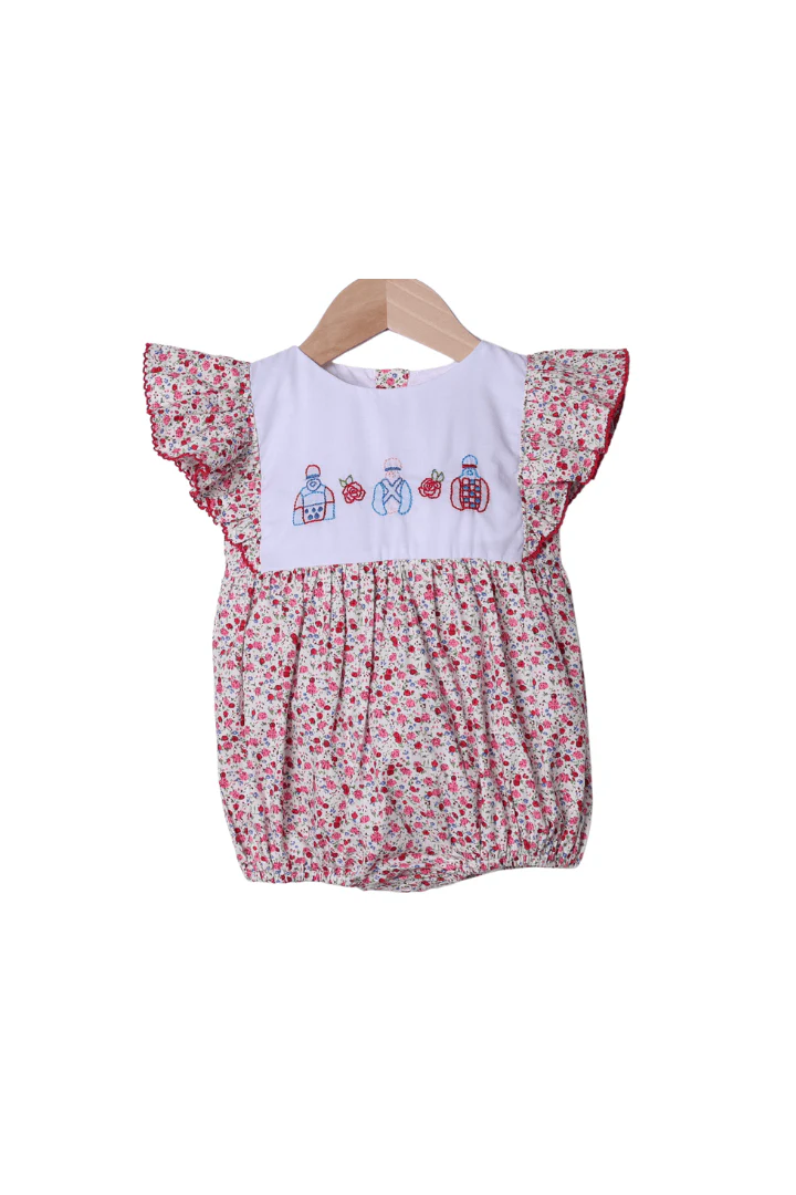 Shadow Embroidered Jockey Silks Floral Bubble